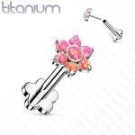 PUSH IN piercing do brady / ucha TITAN 1,2 x 8 mm (bílá)