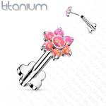 PUSH IN piercing do brady / ucha TITAN 1,2 x 8 mm (fialová) [11]