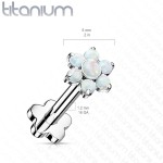 PUSH IN piercing do brady / ucha TITAN 1,2 x 8 mm (bílá)