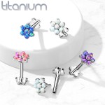 PUSH IN piercing do brady / ucha TITAN 1,2 x 8 mm (bílá)