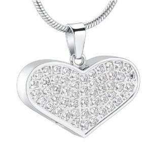 Náhrdelník - pamětní přívěsek, pietní přívěsek, přívěsek na popel srdce