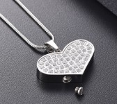 Náhrdelník - pamětní přívěsek, pietní přívěsek, přívěsek na popel srdce