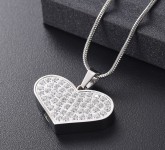 Náhrdelník - pamětní přívěsek, pietní přívěsek, přívěsek na popel srdce