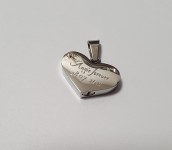 Náhrdelník - pamětní přívěsek, pietní přívěsek, přívěsek na popel srdce