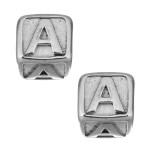 Navlékací ocelový přívěsek korálek - písmeno ”A”