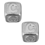 Navlékací ocelový přívěsek korálek - písmeno ”A”