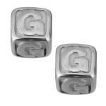 Navlékací ocelový přívěsek korálek - písmeno ”A”