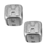 Navlékací ocelový přívěsek korálek - písmeno ”A”