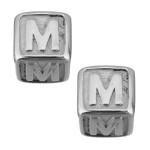 Navlékací ocelový přívěsek korálek - písmeno ”A”