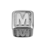 Navlékací ocelový přívěsek korálek - písmeno ”A”