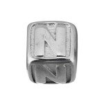 Navlékací ocelový přívěsek korálek - písmeno ”A”