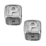 Navlékací ocelový přívěsek korálek - písmeno ”A”