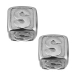 Navlékací ocelový přívěsek korálek - písmeno ”A”