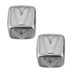 Navlékací ocelový přívěsek korálek - písmeno ”A”