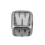 Navlékací ocelový přívěsek korálek - písmeno ”A”