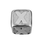 Navlékací ocelový přívěsek korálek - písmeno ”A”