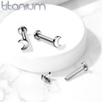 Piercing do brady TITAN - labreta, měsíček (1,2 x 6 mm)