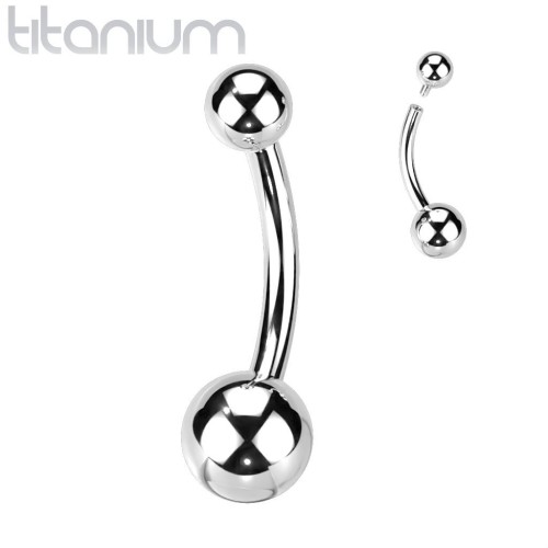 Piercing do pupíku banánek TITAN (1,6 x 14 mm)