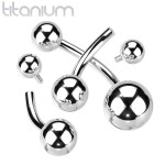 Piercing do pupíku banánek TITAN (1,6 x 11 mm)