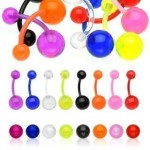 Piercing do pupíku - banánek (tmavě zelená)