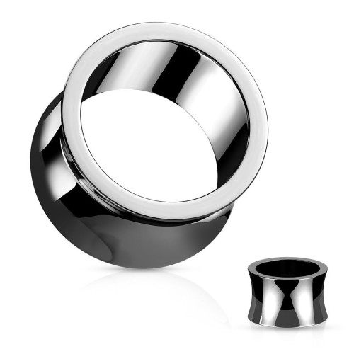 Černý tunel do ucha - ocel (10 mm)