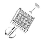 Piercing do brady se zirkony (1,2 x 6 mm)
