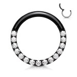 Piercing segment kruh s kamínky (gold)