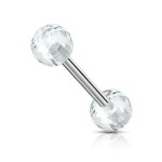 Piercing do jazyka tyrkysový