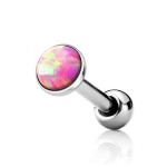 Cartilage piercing do ucha, opál růžový (4 mm)