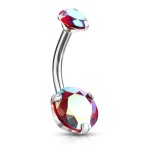Ocelový piercing do pupíku (vitrail medium)