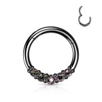 Segment kruh se zirkony, septum piercing 1,2 x 8 mm [2]