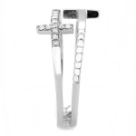 Ocelový prsten s křížky (52)