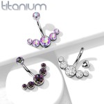 Piercing do pupíku - TITAN vitrail medium zirkony