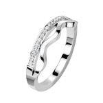Ocelový prsten se zirkony (55) [0]