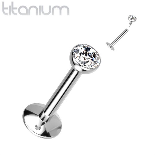 Piercing do brady titan (1,2 x 10 mm, kamínek 2 mm)