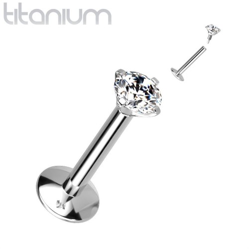 Piercing do brady titan (1,2 x 8 mm, kamínek 2 mm)