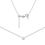 Ocelový náhrdelník s písmenem iniciála F