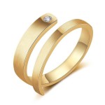 Zlacený ocelový prsten s možností rytiny [0]