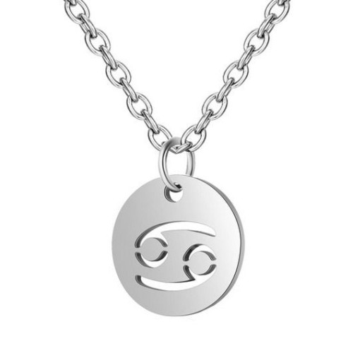 Ocelový řetízek s přívěskem znamení (rak)