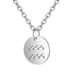 Ocelový řetízek s přívěskem znamení (rak)