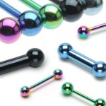 Piercing do jazyka barevný (tmavě modrý)