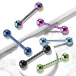 Piercing do jazyka barevný (tmavě modrý)