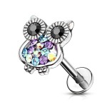 Labreta / piercing do brady - sova (1,2 x 8 mm)