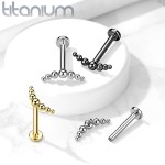Piercing do brady / ucha TITAN černý (1,2 x 6 mm)