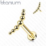Piercing do brady / ucha TITAN černý (1,2 x 6 mm)