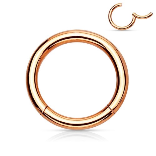 Piercing segment kruh zlacený (1,6 x 6 mm)