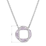 Stříbrný náhrdelník s krystaly Swarovski fialový 32016.3 violet