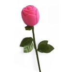 Dárková krabička na prsten - růže na stonku, barva růžová [2]