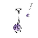 PUSH IN piercingu do pupíku TITAN (fialová)