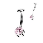 PUSH IN piercingu do pupíku TITAN (fialová)